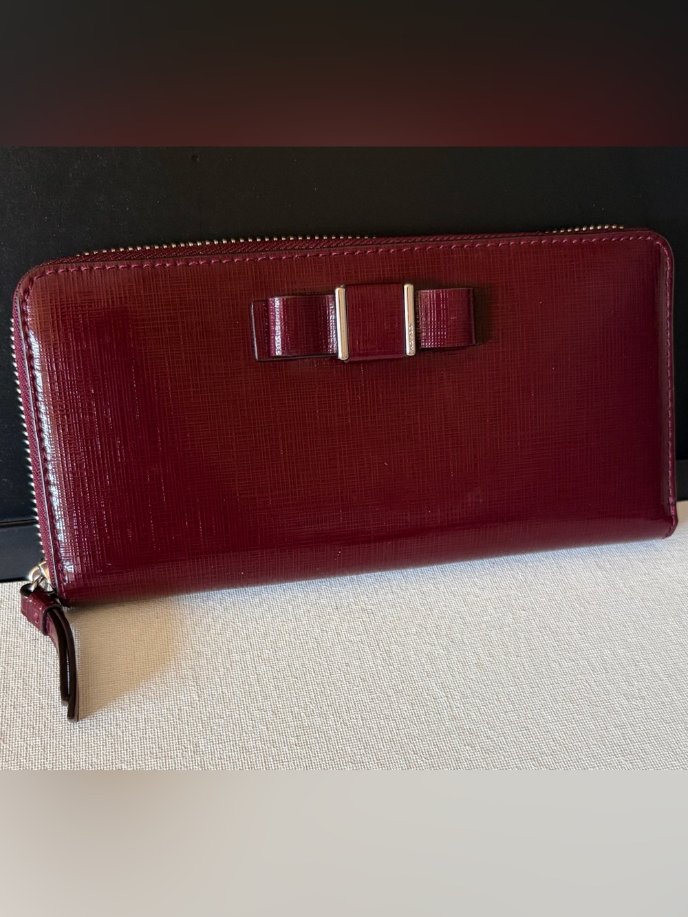 Coach Darcy Saffiano Leather Bow Wallet